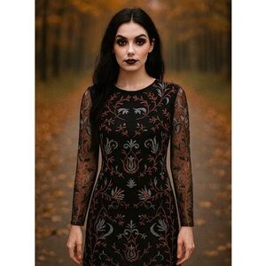 Endless Rose women's Black embroidered dress black Sz
Small Fairy grunge Gothic